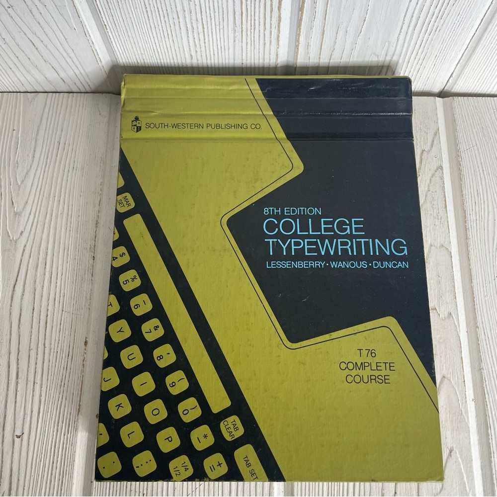 Vintage College Typewriting T 76 Complete Course HC Text Book Craft Scrapbooking